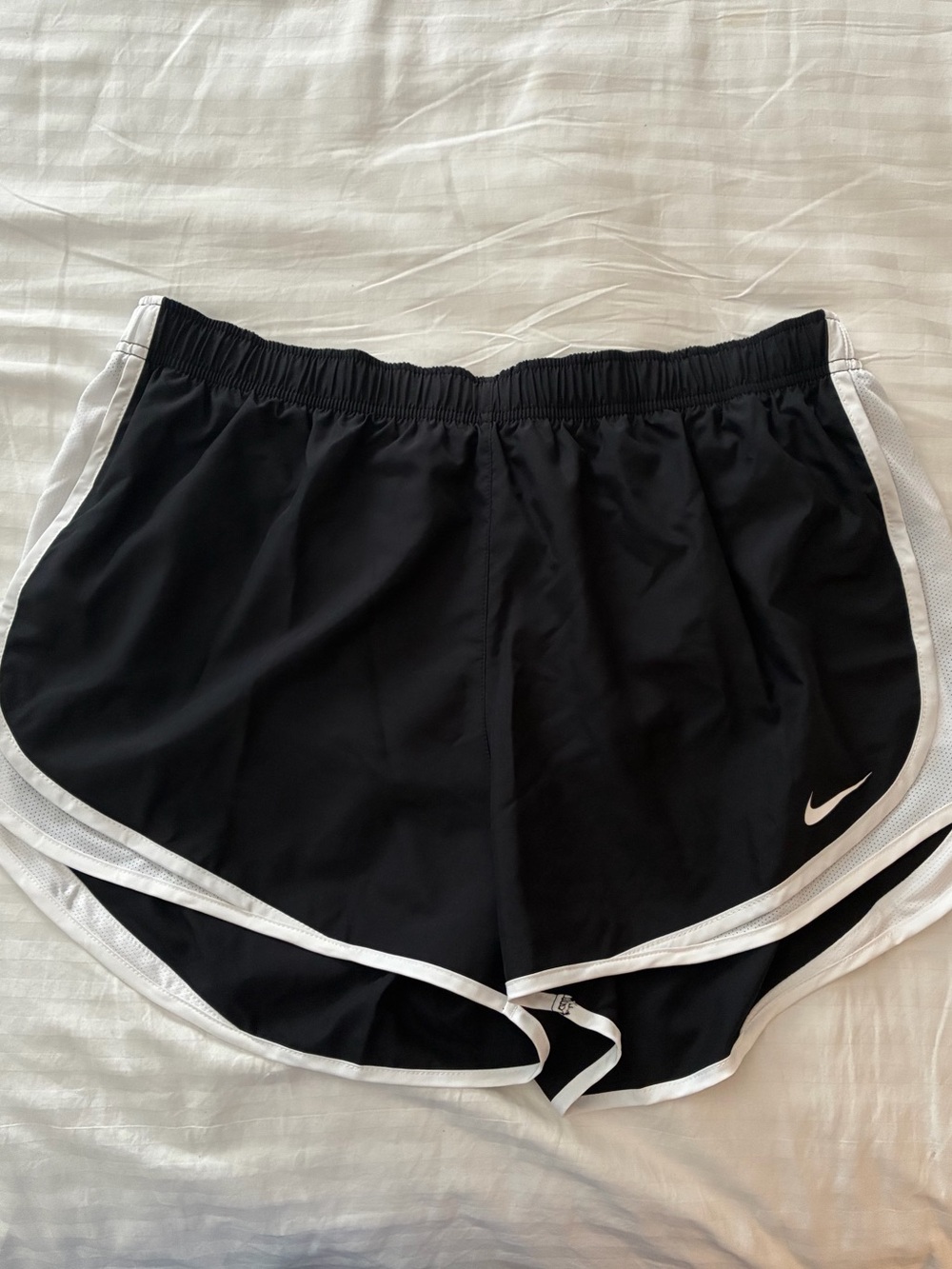 Nike Black Women's Athletic Running Shorts with White Trim